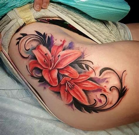 flower butt tattoos|38 Best Flower hip tattoos ideas